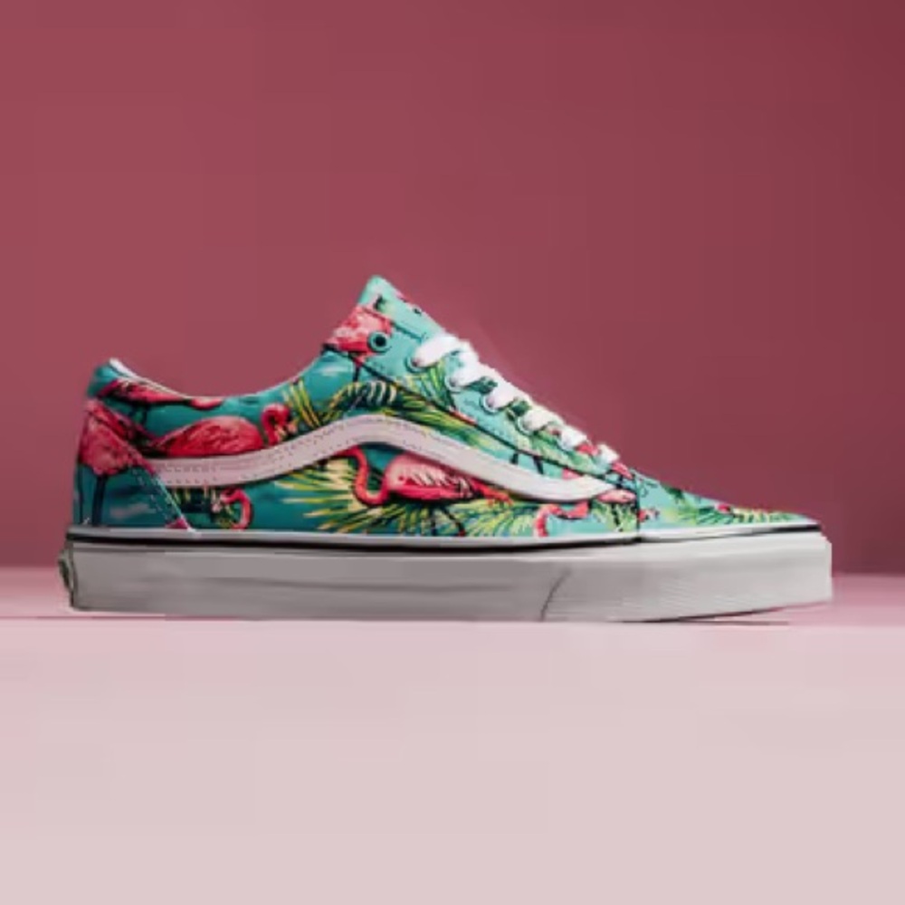 Vans Van Doren Old Skool Flamingo Sneakers Sz 8.5 - Picture 4 of 13